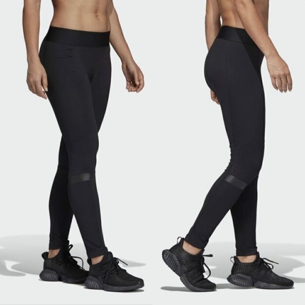 Adidas WND Wind Sporty Tech Mid Rise Tights in Black